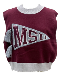 MSU Pennant Sweater Tank