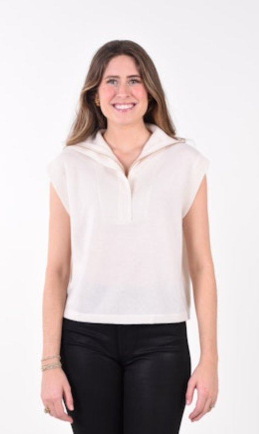 Poppy Pullover Vest - Eggnog