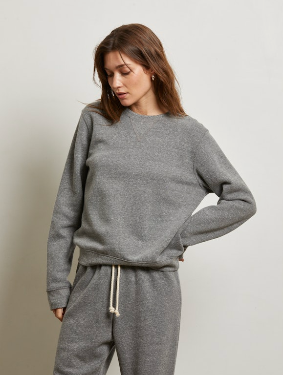 Dark Heather Grey Core Fleece Long Sleeve Sweatshirt