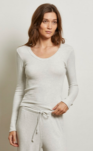 Ash Esme Brushed Waffle LS U Neck Tee