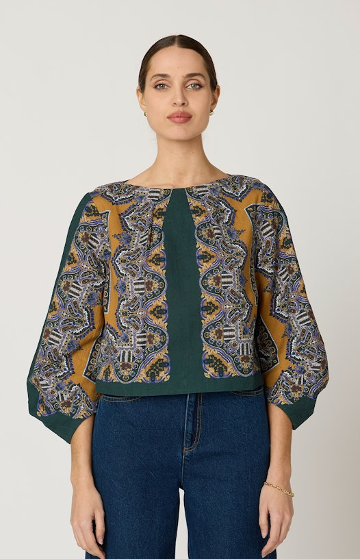 Mercado Print Solana Blouse