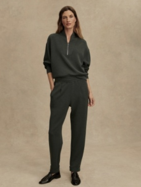 Olive Rolled Cuff Pant 25
