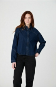 Archie Denim Crop Shirt