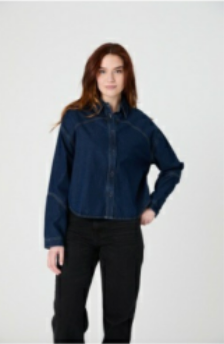 Archie Denim Crop Shirt