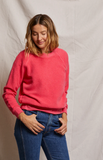 Pink Bloom Ziggy Reverse Fleece Shrunken Crew