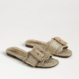 Bambi Gold Raffia Sandals