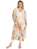 Pop Flowers Pink Robe Gown