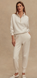 Ivory Marl Slim Cuff Pant 25