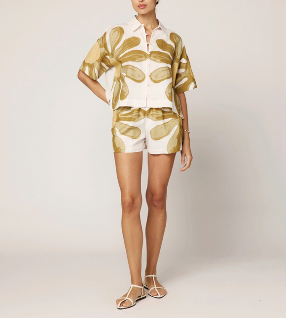 Floral Placed Print Marie Blouse