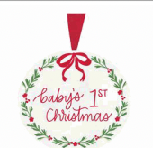 Ornament Baby's First Red