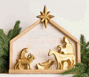 Nativity Scene Gold Small