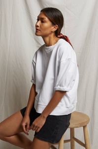 Rebecca French Terry 3/4 Puff Sleeve Sweatshirt