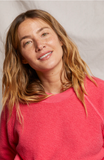 Pink Bloom Ziggy Reverse Fleece Shrunken Crew