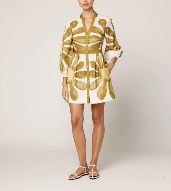 Floral Placed Print Noor Mini Dress