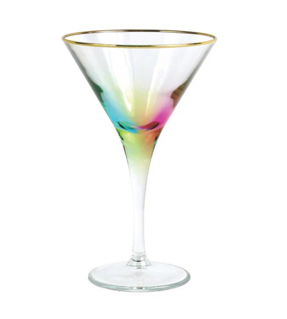 Rainbow Martini Glass