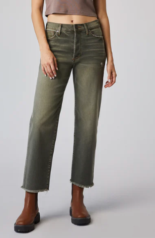 Olivier High Rise Straight Crop Jeans