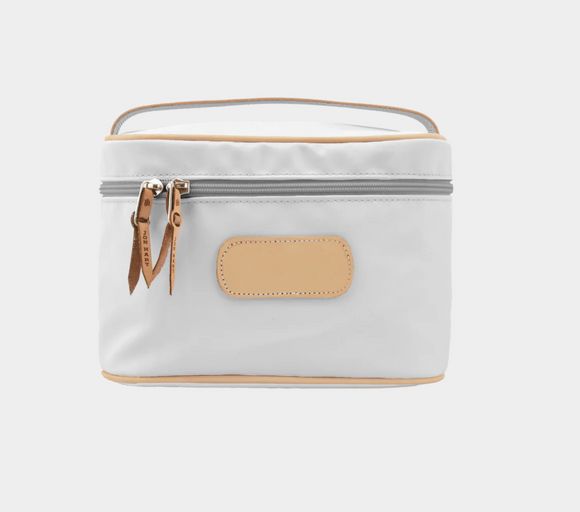 Makeup Case - White Coated Canvas