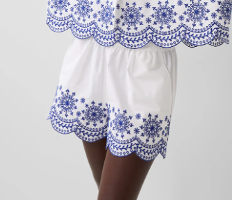 Alissa Cotton Embroidered Shorts