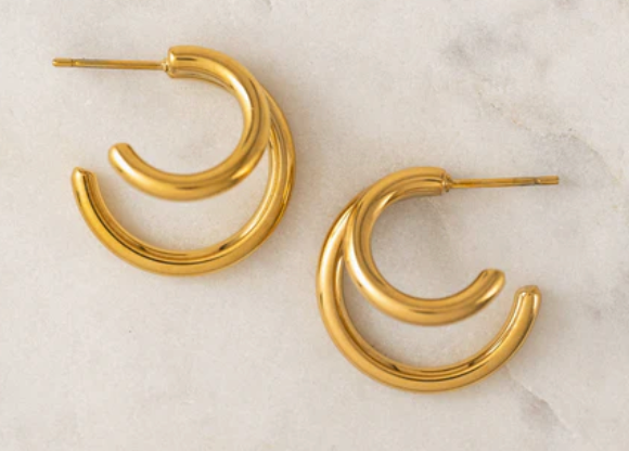 Mila Earrings, Gold