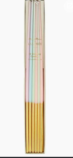 Ladure Paris Gold Leaf Tall Tapered Candles
