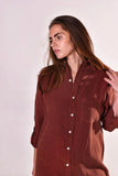 Brown Tencel Mini Dress