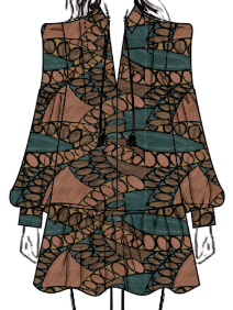 Dark Saguaro Print Alani Mini Dress