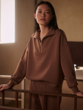 Golden Bronze Marl Hawley Half Zip Sweat