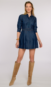 Solid Denim Cameron Dress