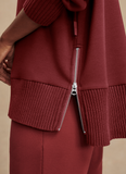 New Maroon Barker High Neck Sweat