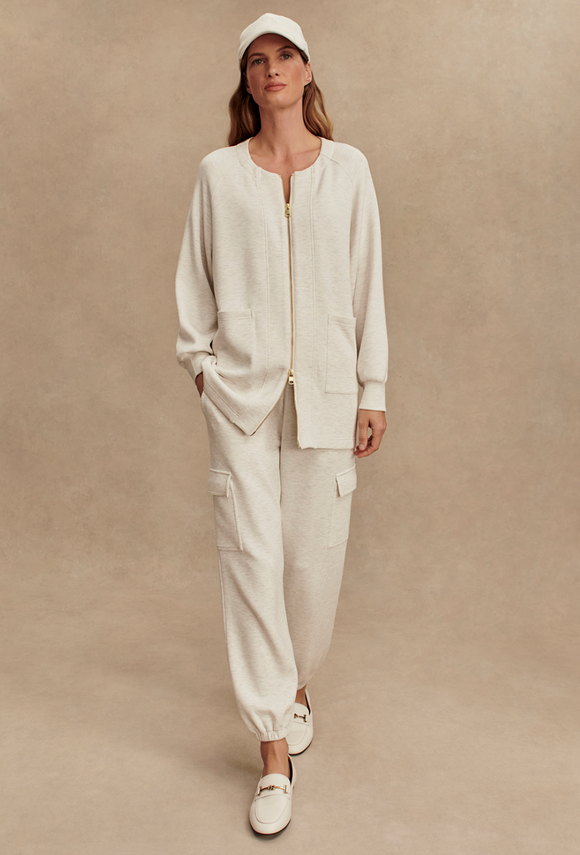 Ivory Marl Augusta Zip Through