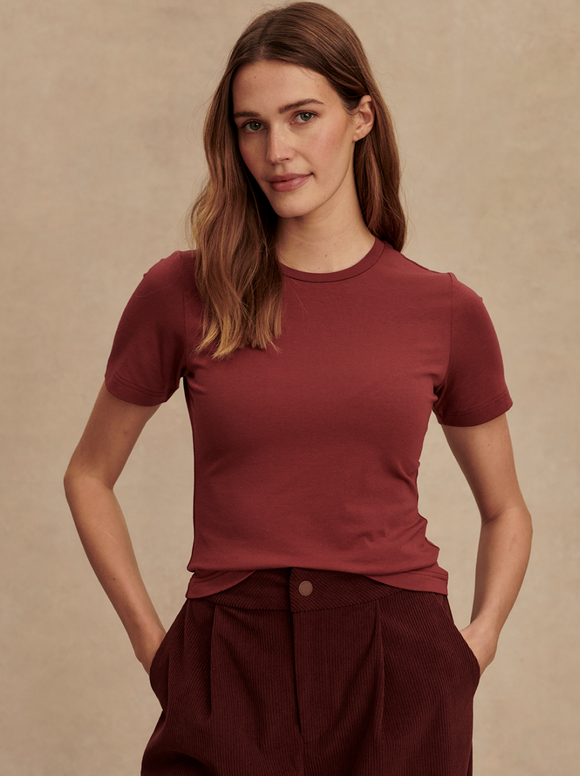 New Maroon Regina Fitted Tee