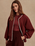 New Maroon Hansley Fleece Jacket