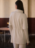 Ivory Marl Ethel Cinch Waist Sweat