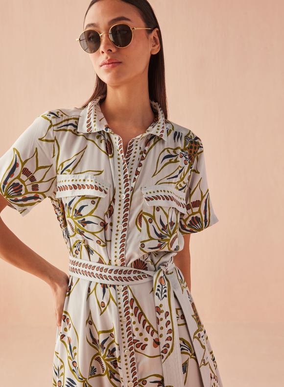 Diya Powder Amira Shirt Dress