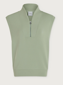 Loretta Half Zip- Snow Sage