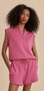 Loretta Half Zip- Ibis Rose