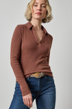 Long Sleeve Polo Neck Top