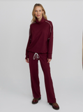 Maroon Banner Brushed Rib Pintuck Pant 30