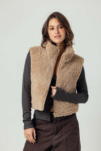 Latte Sherpa Cecily Vest