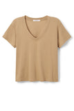 Hendrix Cotton SS Boxy V Neck Tee