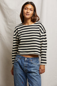 Taylor Cotton Striped Long Sleeve Tee
