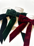 Velvet Bow Clip