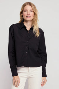 Black Long Sleeve Boxy Crop