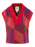 Vintage Monogram Poppy Pullover Vest