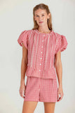 Montauk Gingham Arden Top