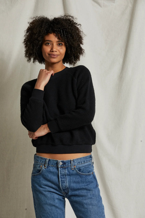 Ziggy Reverse Fleece LS Shrunken Crew