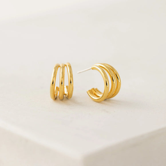 Zara Hoop Earrings, Gold