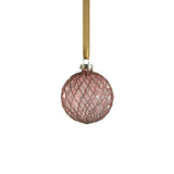 Harlequin Glass Ornament in Plum