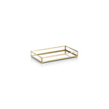 Celine Metal-Edged Mirrored Glass Vanity Tray