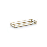 Celine Metal-Edged Mirrored Glass Vanity Tray